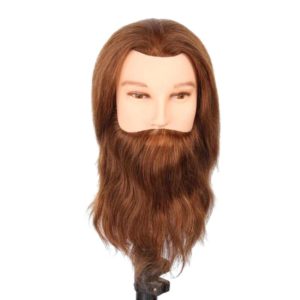 Tête à coiffer pro homme barbu brun